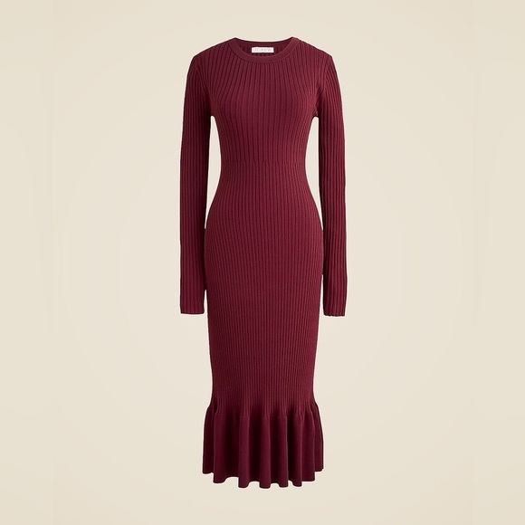J.Crew Super-stretch ruffle sweater-dress - Picture 3 of 13